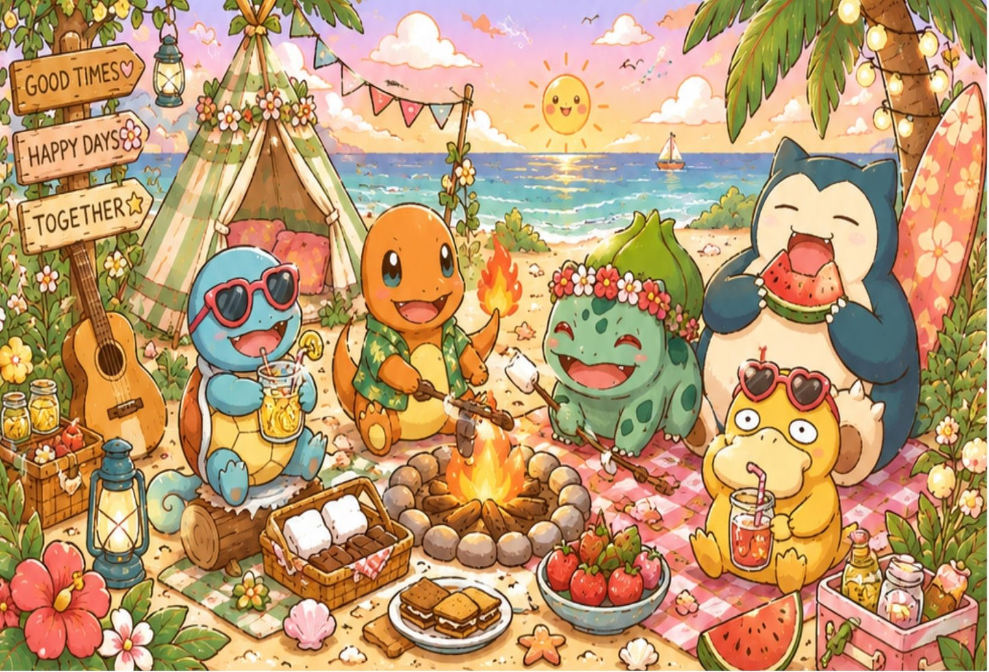 Summer Campfire Binder Art